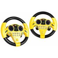 Dragodirect Steering Wheel Toy for Kids Interactive RolePlay with Sound Rotation in Yellow