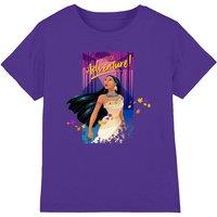 Disney Pocahontas Land of Adventure kids t-shirt in Purple | Size: 5-6 Years