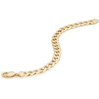 The Fine Collective Men's 9ct Yellow Gold Solid Curb Chain Bracelet (10mm) 8.25 inch | Size: 8 inches