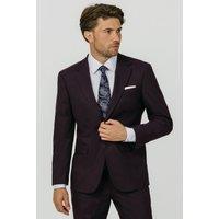 Dobell Men's Blackberry Twill Suit Jacket in Purple | Size: 42R