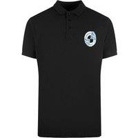 Cavalli Class Men's Circle Logo Black Polo Shirt | Size: XL