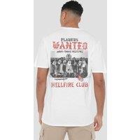 Stranger Things Hellfire Wanted T-Shirt, White | Size: Medium