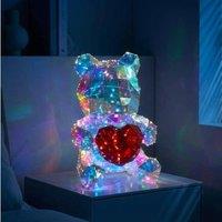Garden Greatness Starlightz LED Teddy Heart Decorative Lamp in Beige