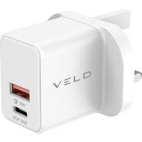 AVF Super-Fast 2 Port 30W GaN Wall Charger in White