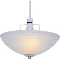 ValueLights Alabaster 30cm White Frosted Uplighter Ceiling Easy Fit Lamp Shade