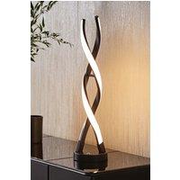 ValueLights Infinity Matte Double Twist Integrated LED Table Lamp in Black