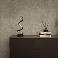 ValueLights Infinity Matte Black Single Twist Integrated LED Table Lamp