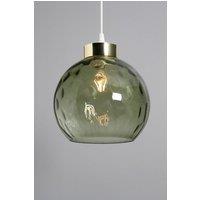 BHS Lighting Deana Dimpled Glass Ball Easy Fit Light Shade in Green
