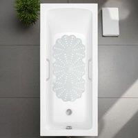 Showerdrape Petal White 740 x 360mm Anti-slip Bath Mat
