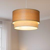 Lighting Collection Carter Two Tier Easy Fit Shade in Brown