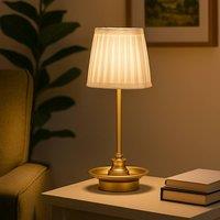 Lighting Collection Simple Rechargeable Table Lamp in Gold