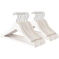 Harbour Housewares 20x Strong Children's Coat Hangers with 360 Degree Rotatory Hook in White | Size: 20 Pack
