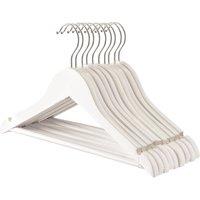 Harbour Housewares 10x Strong Children's Coat Hangers with 360 Degree Rotatory Hook in White | Size: 10 Pack
