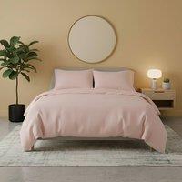 Snug City Flannelette Cotton Duvet Cover Set Soft Brushed Warm Bedding Set in Pink | Size: King