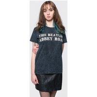 Beatles Abbey Road Sign Dip Dye T-Shirt in Black | Size: XL