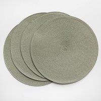 D-C-Fix Wipe Clean Woven Round Placemats Green Tea