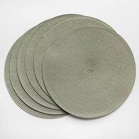 D-C-Fix Wipe Clean Woven Round Placemats Green Tea