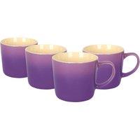 Argon Tableware 330ml Ombre Coffee Mugs - Set of 4 - Glazed New Bone China Tea Mug in Purple