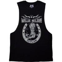 Willie Nelson Outlaw Vest Top in Black | Size: Large