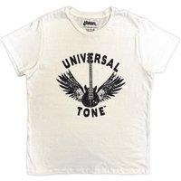 Rock Off officially Licensed Products Santana Universal Tone Band Logo T-Shirt in White | Size: XL