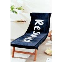 Catherine Lansfield 'Reserved' Beach Sun Lounger Towel in Black