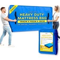 volila Mattress Bag - Waterproof & Heavy-Duty Mattress Moving Bag in Blue | Size: Small