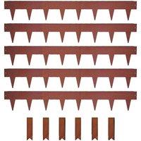 Nicoman 1m Heavy Duty Metal Garden Borders with Pega - Set of 5 in Bronze