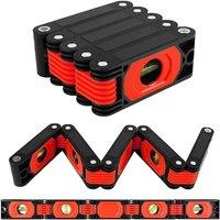 VOGREX Magnetic Level Tool Foldable Level Ruler Precise Protractor in Black