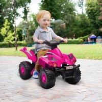 AIYAPLAY 6V Kids Electric Quad Bike with Music, Forward Function in Pink | Size: 1 Pack