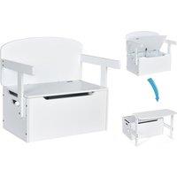 Costway Kids Convertible Activity Bench Table 3-in-1 Desk & Chair Set in White