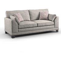 Furnishings For Less UK Hilliard Fullback Fabric 3 Seater Sofa Charcoal or Mist in Beige