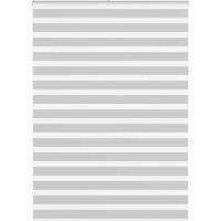 Berkfield Home Zebra Blind Light Grey 160x230 cm Fabric Width 155.9 cm Polyester