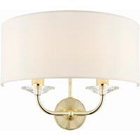 Netlighting Nixon 2 Light Indoor Candle Wall Light Brass E14 in Yellow