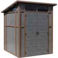 Mercia 7 x 7 Feet Premium Composite Pent Shed - L208 x W203 x H240 cm - Grey