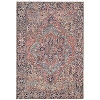 Kukoon Beige Distressed Abstract Rugs Non Slip & Washable in Plum | Size: 80 cm x 300 cm