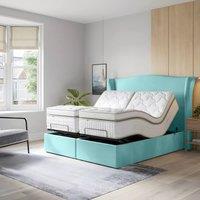 PARADISE BEDS LTD Orthopaedic Electric Adjustable Bed Set With Mattress & Headboard in Teal | Size: King