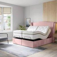 PARADISE BEDS LTD Orthopaedic Electric Adjustable Bed Set With Mattress & Headboard in Light Pink | Size: King