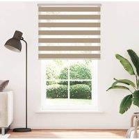Berkfield Home Zebra Blind Sand Brown 120x230 cm Fabric Width 115.9 cm Polyester in Light Brown