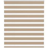 Berkfield Home Zebra Blind Sand Brown 120x100 cm Fabric Width 115.9 cm Polyester in Tan