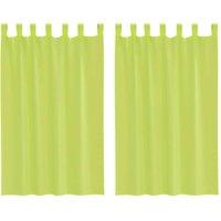 Berkfield Home Voile Curtains with Tab Top 2 pcs Apple Green
