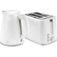 Geepas Opus Collection Kettle & Toaster Set 3000W Kettle 900W 2 Slice in White