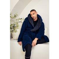 Lulabay Men's Personalised Premium Dressing Gown in Navy | Size: Small