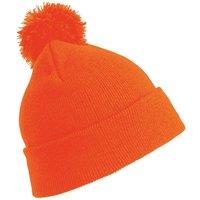 Result Men's Core Pom Pom Beanie in Orange