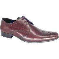 Thomas Crick Men's Leather Lace Up Formal Shoes in Burgundy | Size: 10