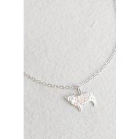 Mia Gioielli Women's Sterling Silver Scottish Highland Cow Pendant Necklace | Size: 45 cm