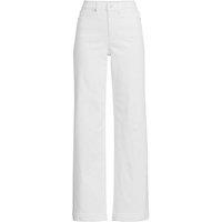 Lands' End Women's Wide Leg Jeans, High Waisted in White | Size: 16R