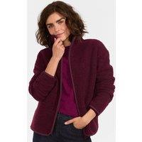 Lands' End Women's Borg Jacket in Burgundy | Size: 8