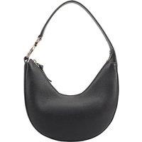 SOSANDAR Women's Hudson Leather Shoulder Bag in Black