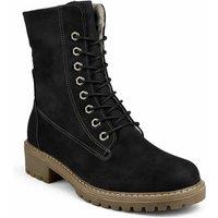 Down To Earth Women's Lace-Up Ankle Boots in Black | Size: 7