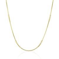 Spero London Women's Six Beads Sterling Silver Necklace Chain in Gold